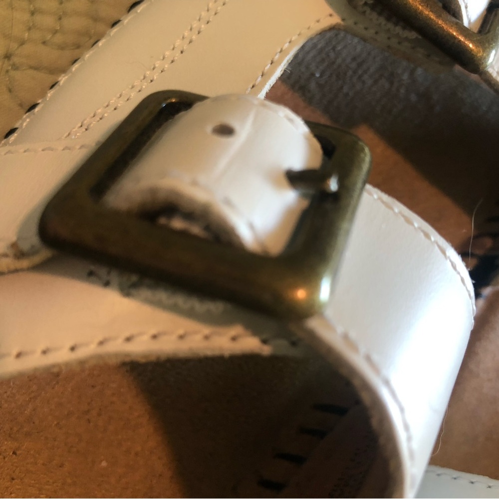 Auditions White Buckle Sandals - Picture 2 of 5